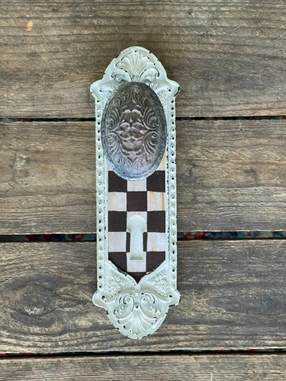 MacKenzie-Childs Door Knob Wall Hook NEW -Courtly Cottage Doorplate Charm!